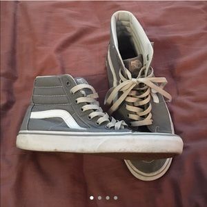 Grey high top vans